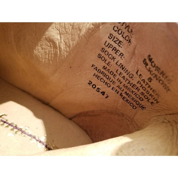 Anthropologie Farylrobin Morris Black Stress Cracked Leather Booties Size 5 New - Picture 7 of 7